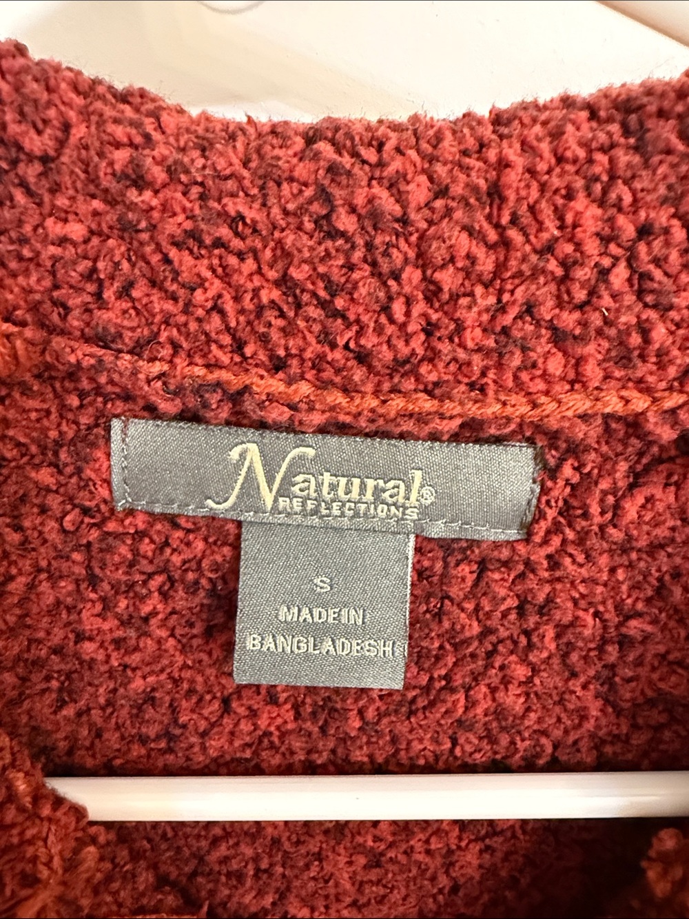 Natural Reflections Rust Zip-Front Teddy Jacket - Picture 2 of 5